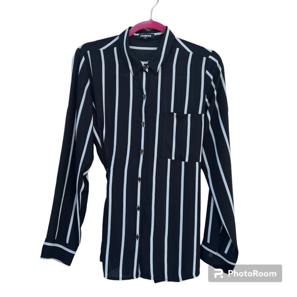 Express striped long sleeve one packet women shirt - Picture 3 of 8